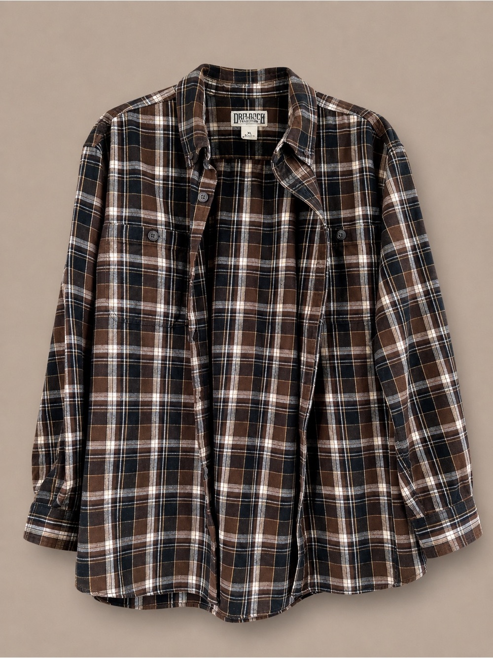 Duluth Trading Co Brown and Black Plaid Utility Jacket